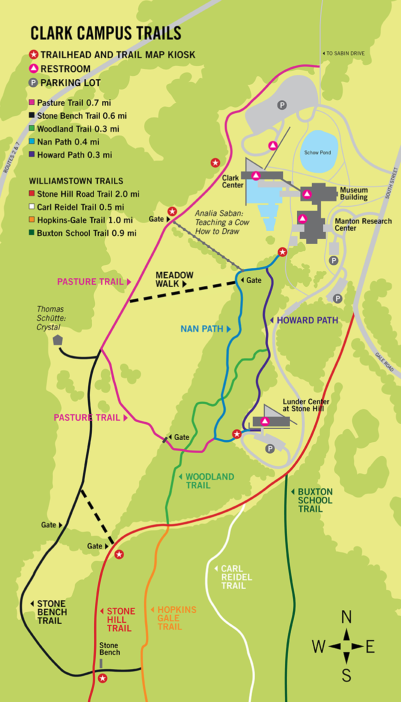 Trail map of The Clark