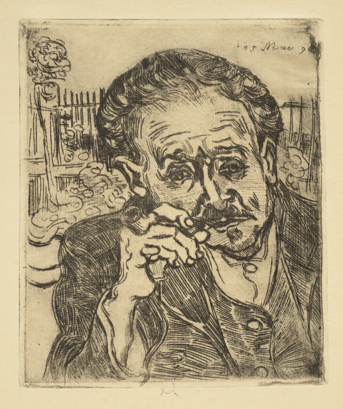 Man Smoking a Pipe: Portrait of Dr. Gachet (recto)