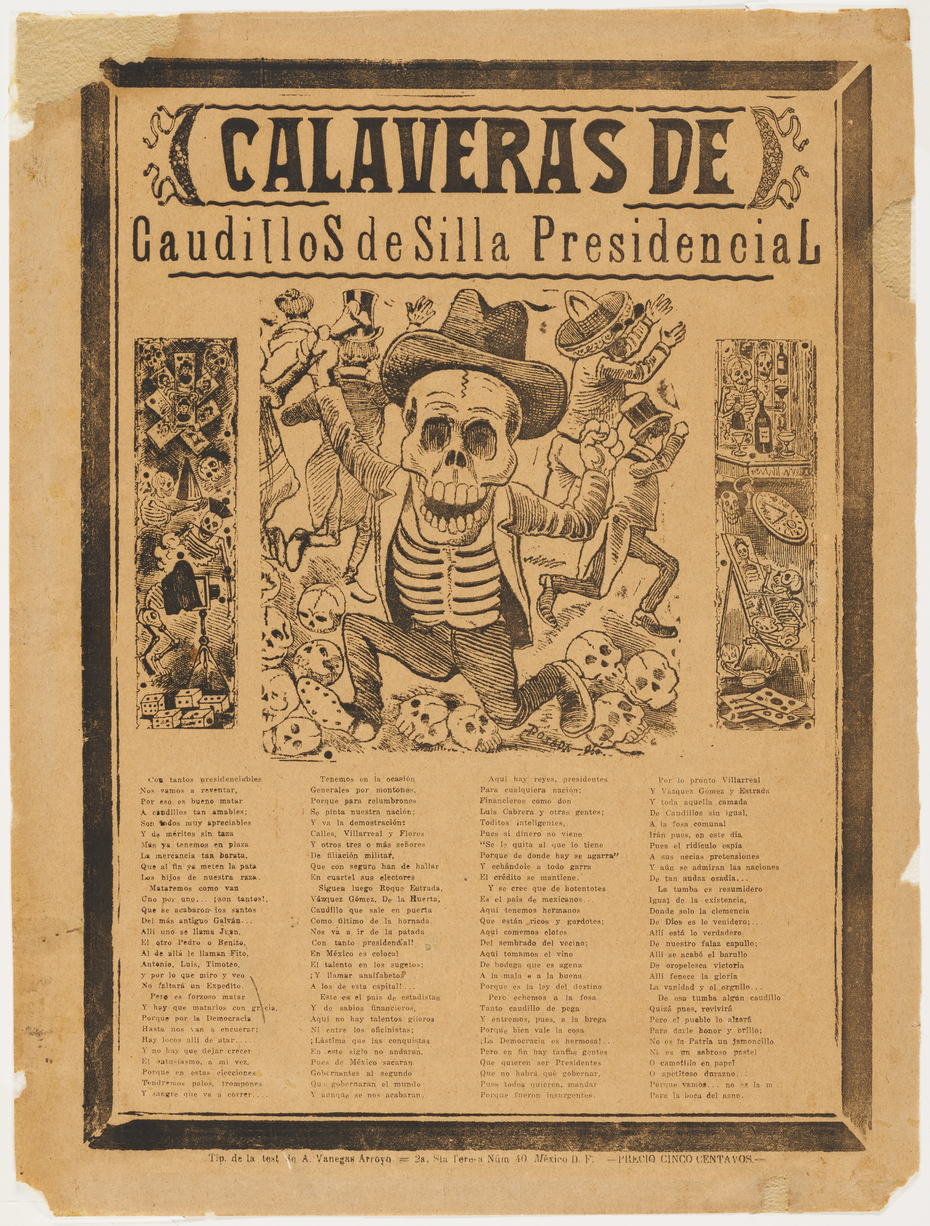 Calaveras de caudillos de silla presidencial 